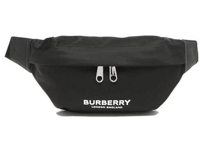 Burberry Bolsa de cintura Sonny em nylon com estampado de logótipo Preto - vista 6