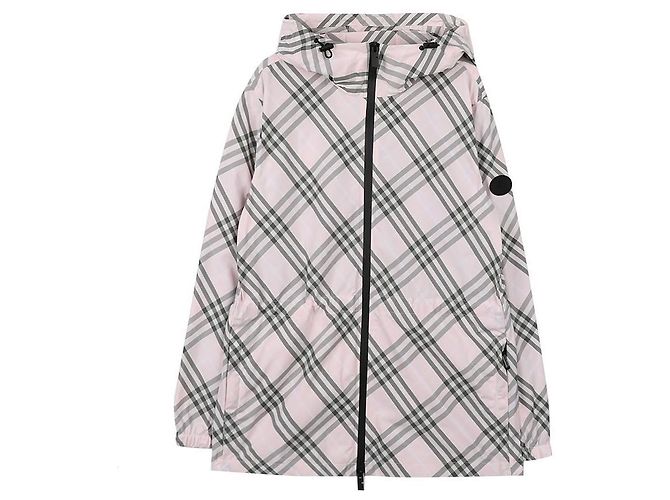 Burberry Winddichte Kapuzenjacke mit Karomuster Pink - Ansicht 3