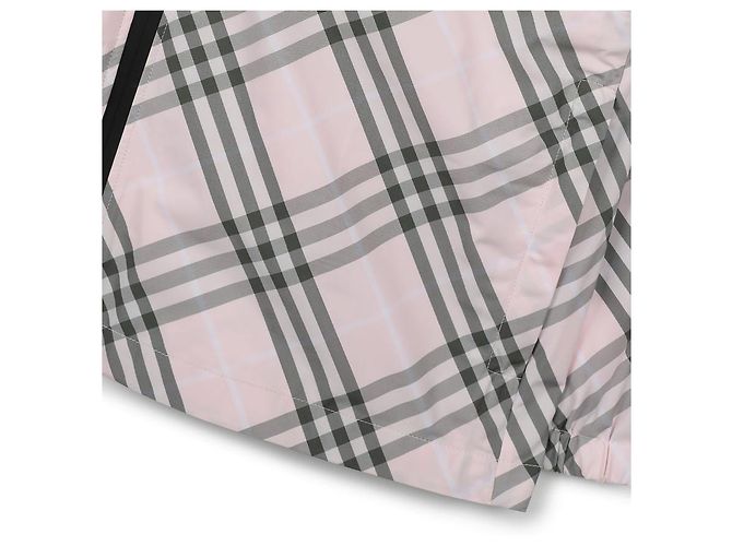 Burberry Winddichte Kapuzenjacke mit Karomuster Pink - Ansicht 8