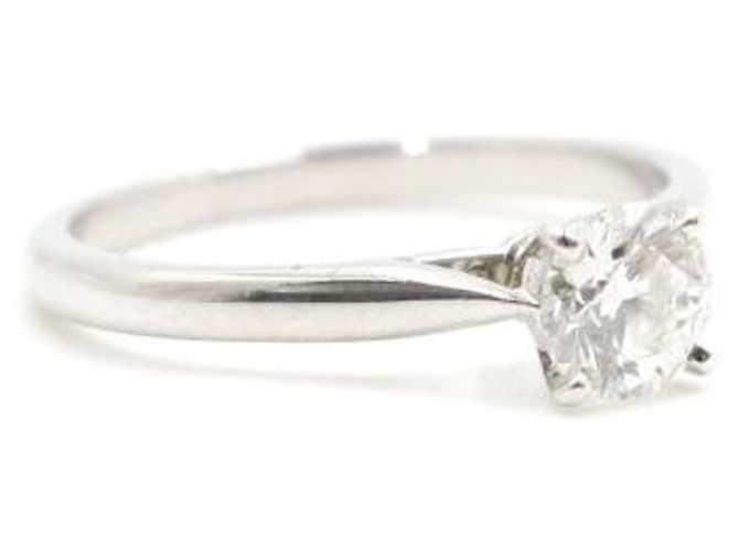 Cartier Platin Solitär Diamant Ehering Größe Silber - Ansicht 3