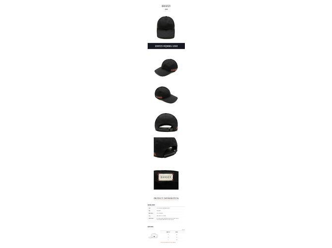 Gucci Web Detail GG Canvas Baseballkappe KQWBG Schwarz - Ansicht 3