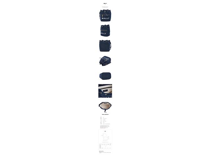 Bally Mini borsa bucket in denim con stampa logo Nero - vista 11