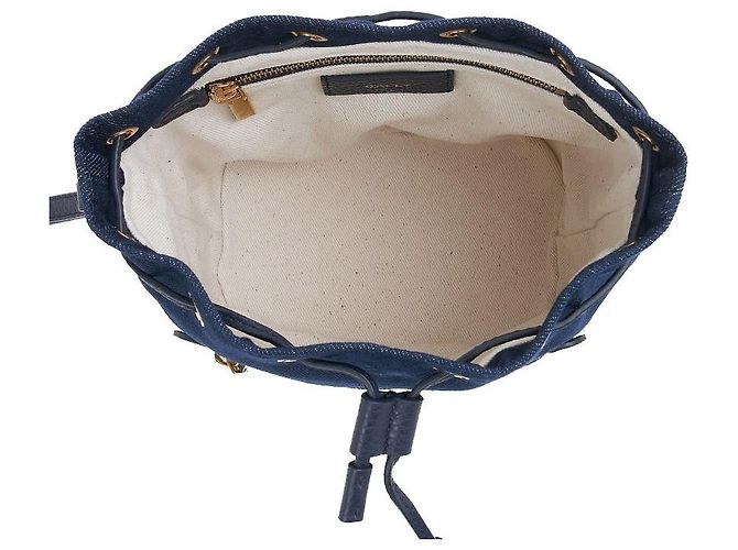 Bally Mini borsa bucket in denim con stampa logo Nero - vista 7
