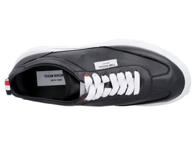 Thom Browne Sneakers Soft Nappa RWB Tech Runner Nero - vista 4