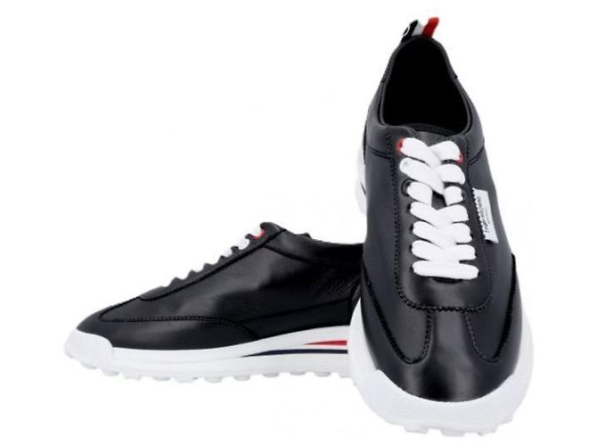 Thom Browne Sneakers Soft Nappa RWB Tech Runner Nero - vista 5