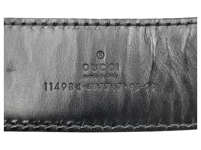 Gucci Shimaline Gürtel Schwarz Leder - Ansicht 3