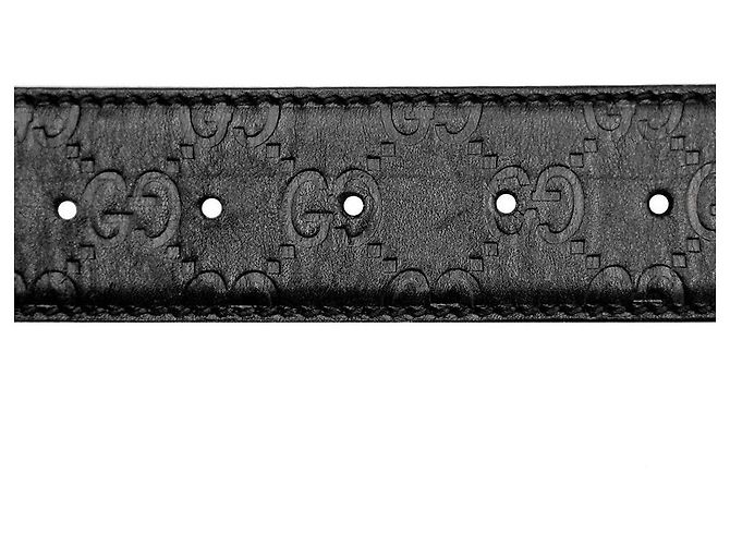 Gucci Shimaline Gürtel Schwarz Leder - Ansicht 5