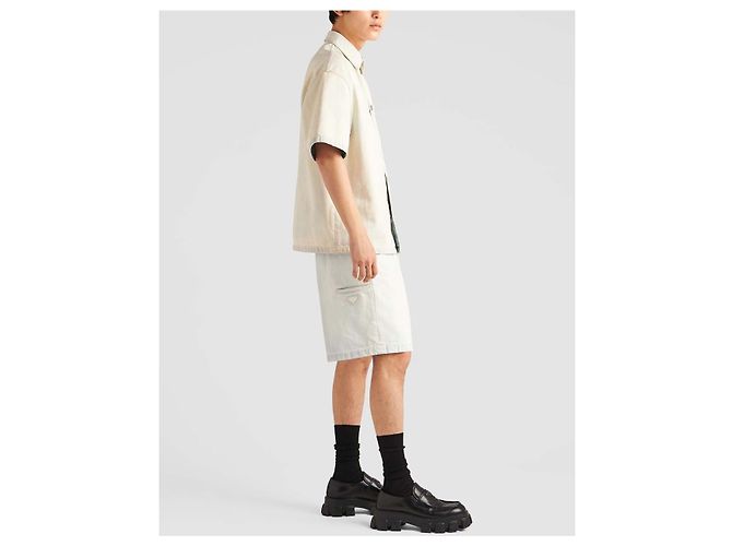 Prada Bermuda-Denimhose mit Triangle-Logo Mehrfarben - Ansicht 6