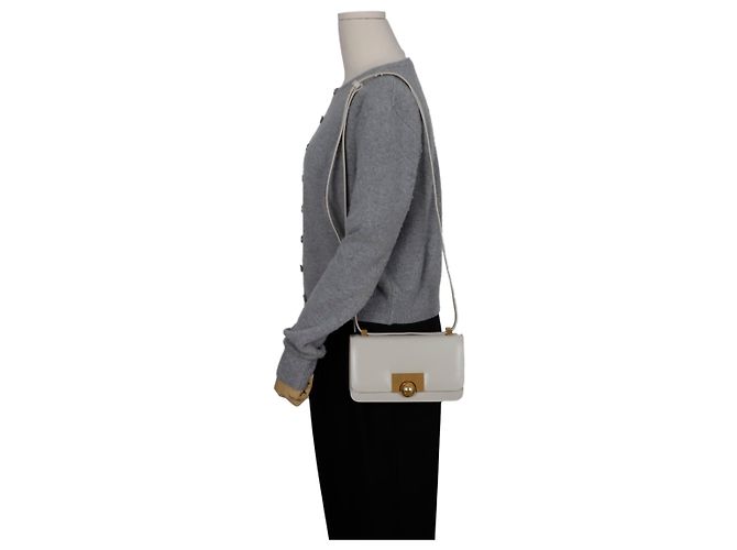 Bottega Veneta Borsa a tracolla Classic Mini Shoulder Bianco - vista 11