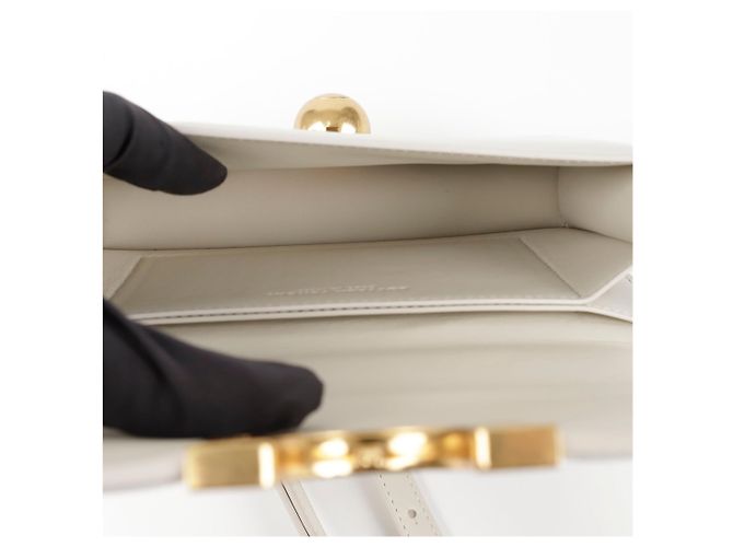 Bottega Veneta Borsa a tracolla Classic Mini Shoulder Bianco - vista 9