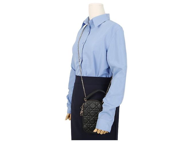 Dior Bolsa Tiracolo Porta-Celular Feminina Preto - vista 10
