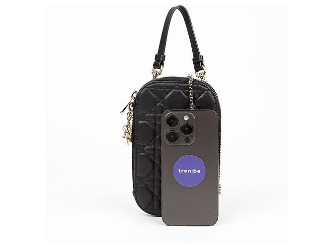 Dior Bolsa Tiracolo Porta-Celular Feminina Preto - vista 8
