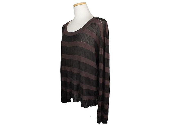 Armani Collezioni Stricktop mit bunten Streifen Schwarz - Ansicht 2