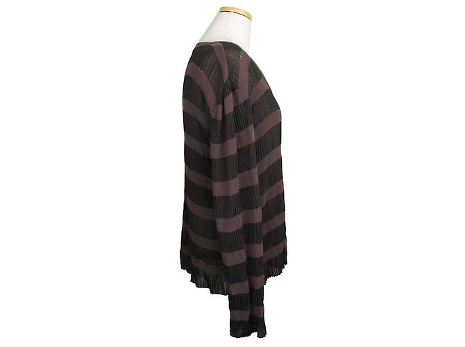 Armani Collezioni Stricktop mit bunten Streifen Schwarz - Ansicht 3