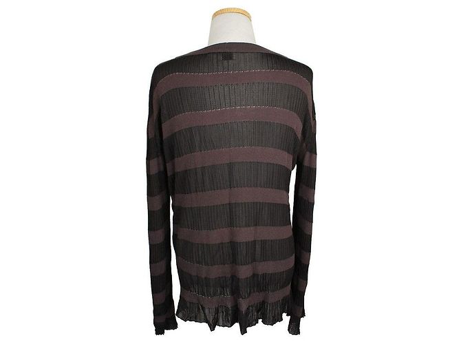 Armani Collezioni Stricktop mit bunten Streifen Schwarz - Ansicht 4