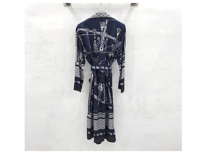 Hermès Abito camicia robe in seta Multicolore - vista 2