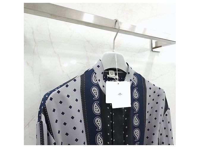 Hermès Abito camicia robe in seta Multicolore - vista 3