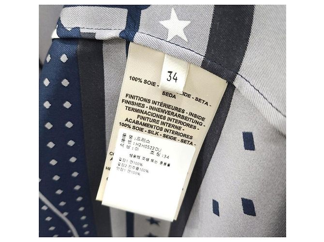 Hermès Abito camicia robe in seta Multicolore - vista 6