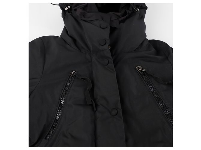Moncler Abrigo largo acolchado con capucha Negro - vista 7