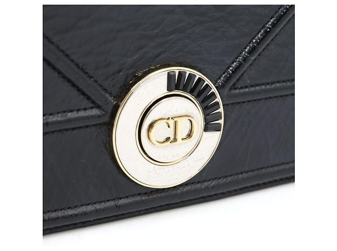 Borsa a tracolla e crossbody Diorama CD con patta in vernice nera Nero - vista 4