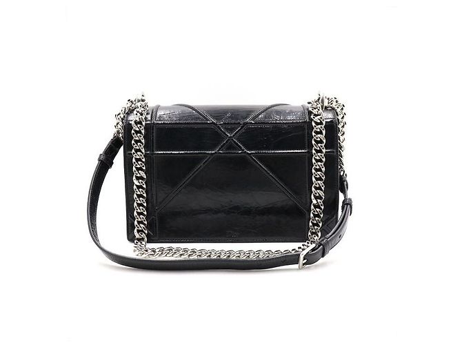 Borsa a tracolla e crossbody Diorama CD con patta in vernice nera Nero - vista 6