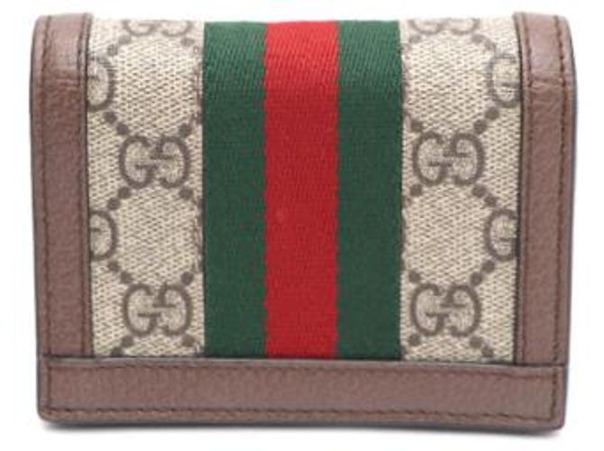 Gucci Tarjetero Ophidia GG Supreme Castaño - vista 10