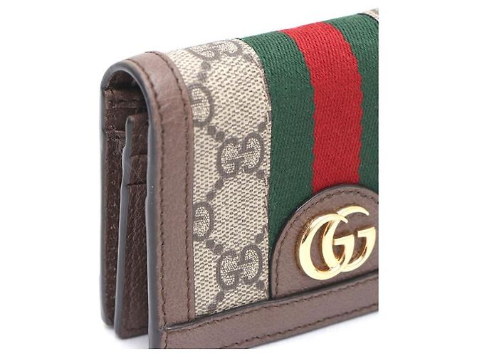 Gucci Tarjetero Ophidia GG Supreme Castaño - vista 11