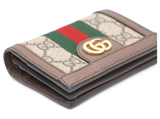 Gucci Tarjetero Ophidia GG Supreme Castaño - vista 12