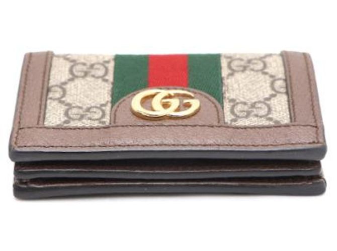 Gucci Tarjetero Ophidia GG Supreme Castaño - vista 13