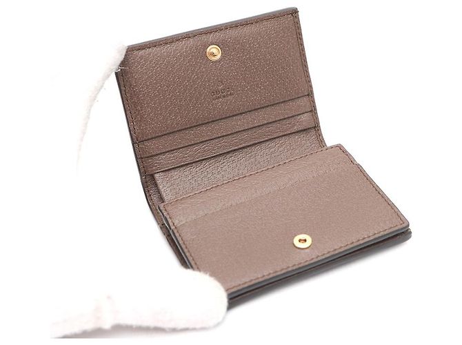 Gucci Tarjetero Ophidia GG Supreme Castaño - vista 14