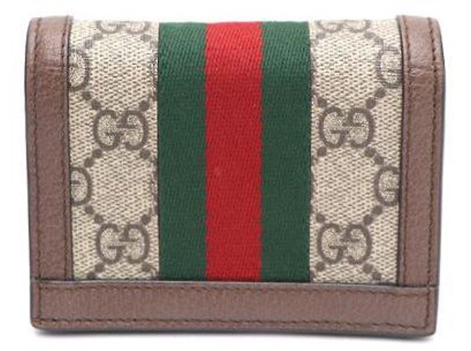Gucci Tarjetero Ophidia GG Supreme Castaño - vista 3