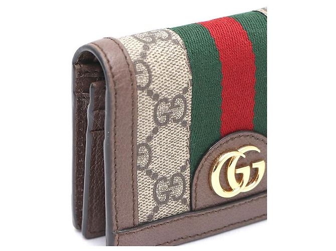 Gucci Tarjetero Ophidia GG Supreme Castaño - vista 4
