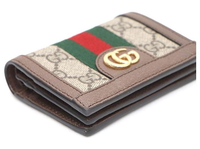 Gucci Tarjetero Ophidia GG Supreme Castaño - vista 5