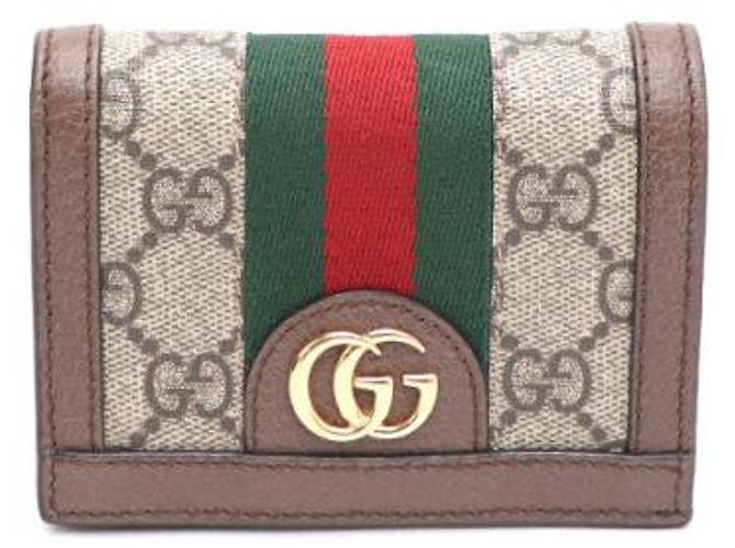 Gucci Tarjetero Ophidia GG Supreme Castaño - vista 8
