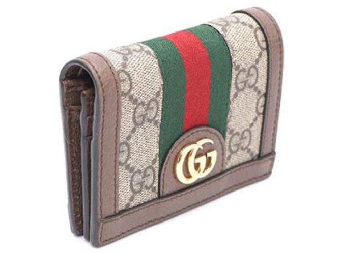 Gucci Tarjetero Ophidia GG Supreme Castaño - vista 9