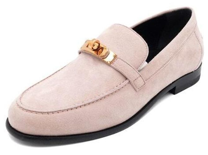 Hermès Mocassini da donna Destin Gold in camoscio rosa - vista 2