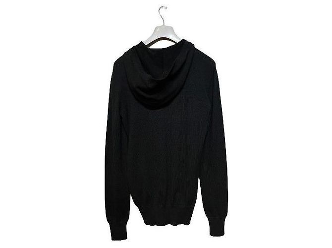 Saint Laurent Strickjacke mit Kapuze Schwarz Herren - Ansicht 2