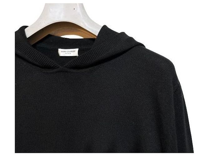 Saint Laurent Strickjacke mit Kapuze Schwarz Herren - Ansicht 6
