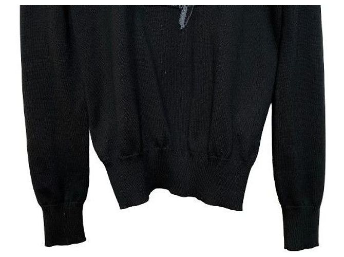 Saint Laurent Strickjacke mit Kapuze Schwarz Herren - Ansicht 8