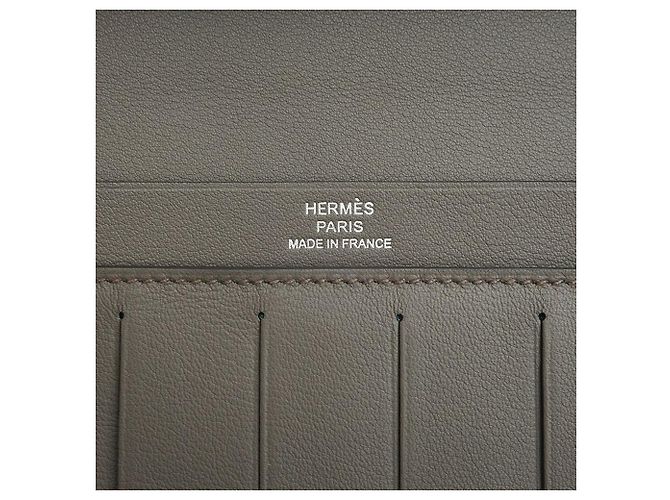 Hermès Long Wallet Silk In Greece Etain Swift Full Set Gift Brown - view 10