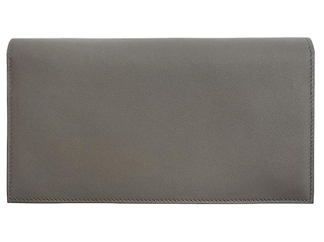 Hermès Long Wallet Silk In Greece Etain Swift Full Set Gift Brown - view 2