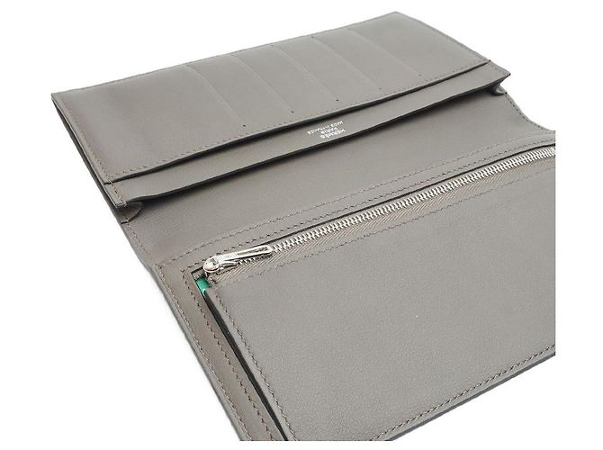 Hermès Long Wallet Silk In Greece Etain Swift Full Set Gift Brown - view 8