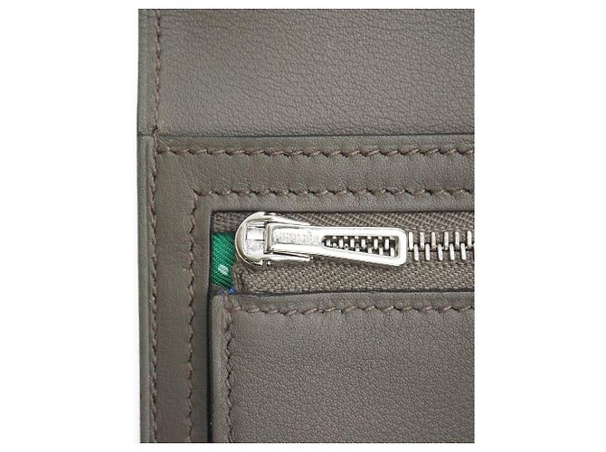 Hermès Long Wallet Silk In Greece Etain Swift Full Set Gift Brown - view 9