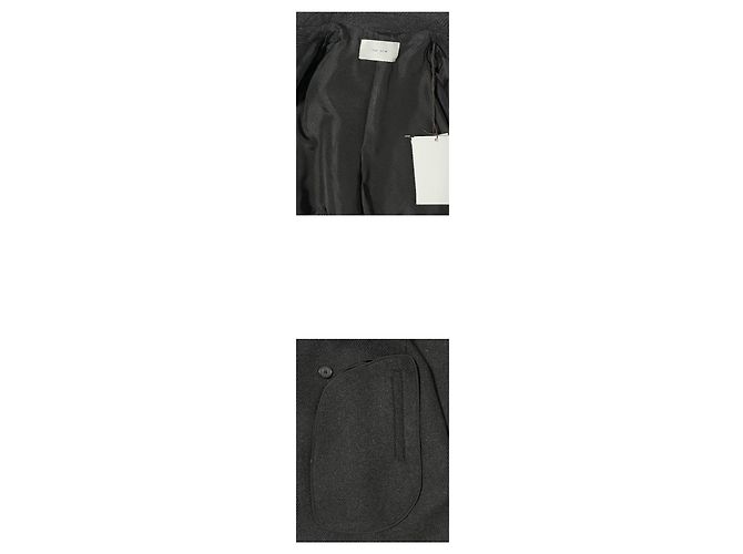 The row Abrigo de lana virgen y cashmere HARIET Dark Charcoal Castaño - vista 3