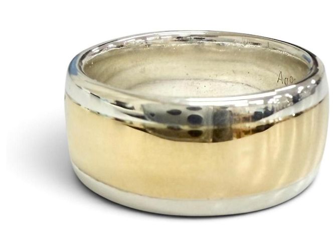 Ring Hermès Anillo HERMES AU750 AG925 H Logo Plata Dorado - vista 2