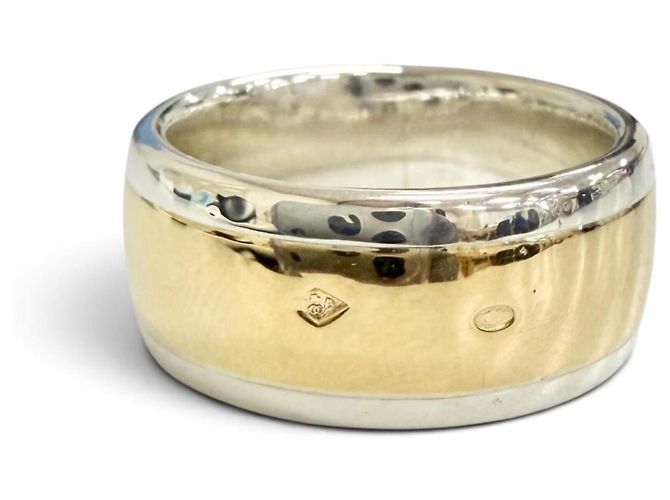 Ring Hermès Anillo HERMES AU750 AG925 H Logo Plata Dorado - vista 3
