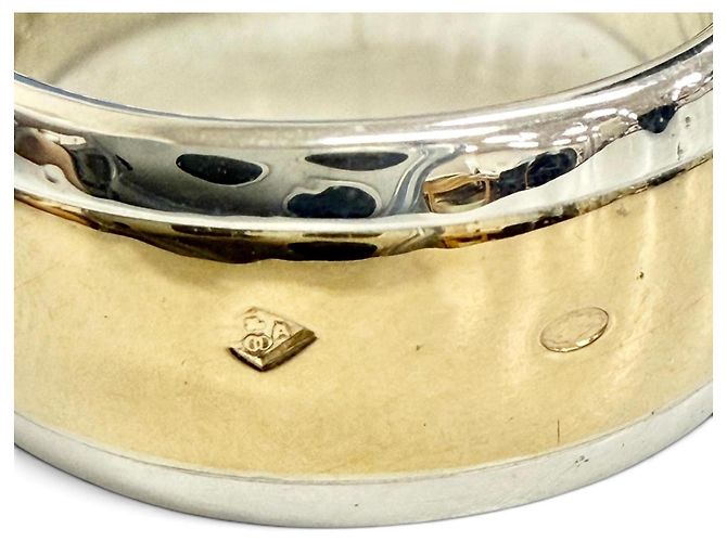 Ring Hermès Anillo HERMES AU750 AG925 H Logo Plata Dorado - vista 5