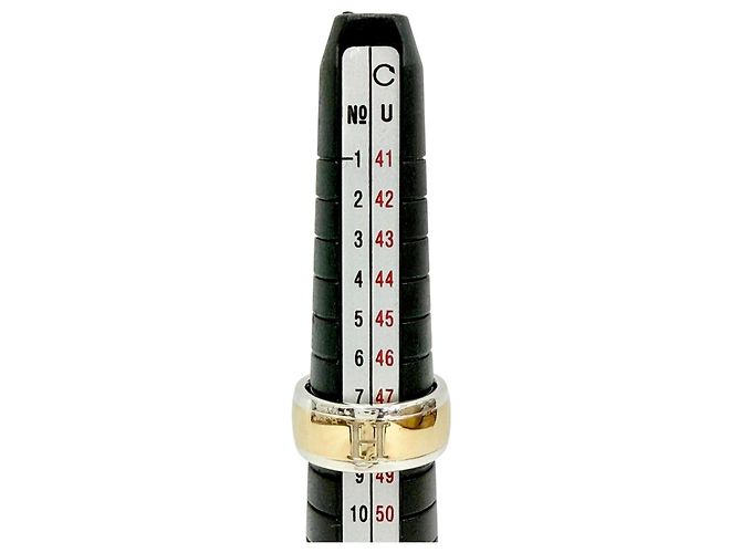 Ring Hermès Anillo HERMES AU750 AG925 H Logo Plata Dorado - vista 8