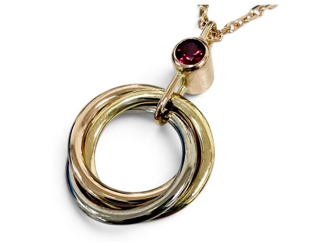 Collana Cartier Baby Trinity Rubino D'oro - vista 4