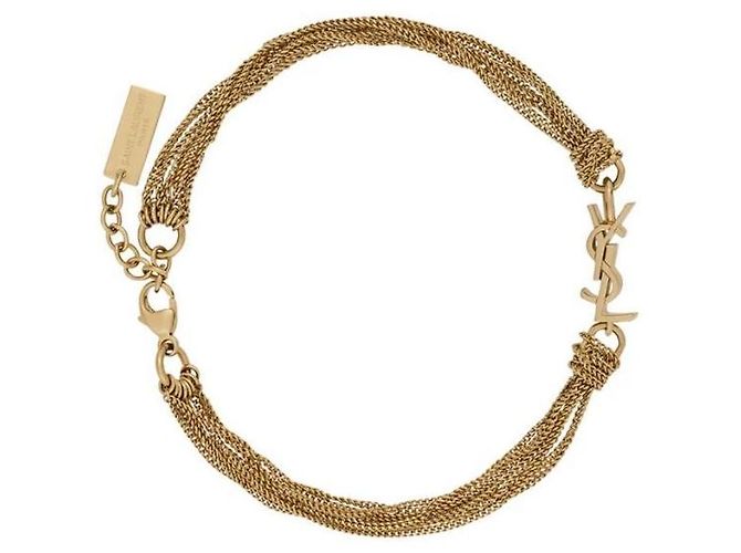 Saint Laurent Bracciale con nappina in metallo D'oro - vista 3